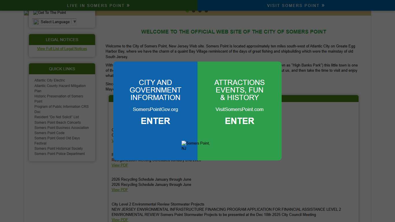 City of Somers Point, New Jersey The Shore Starts Here